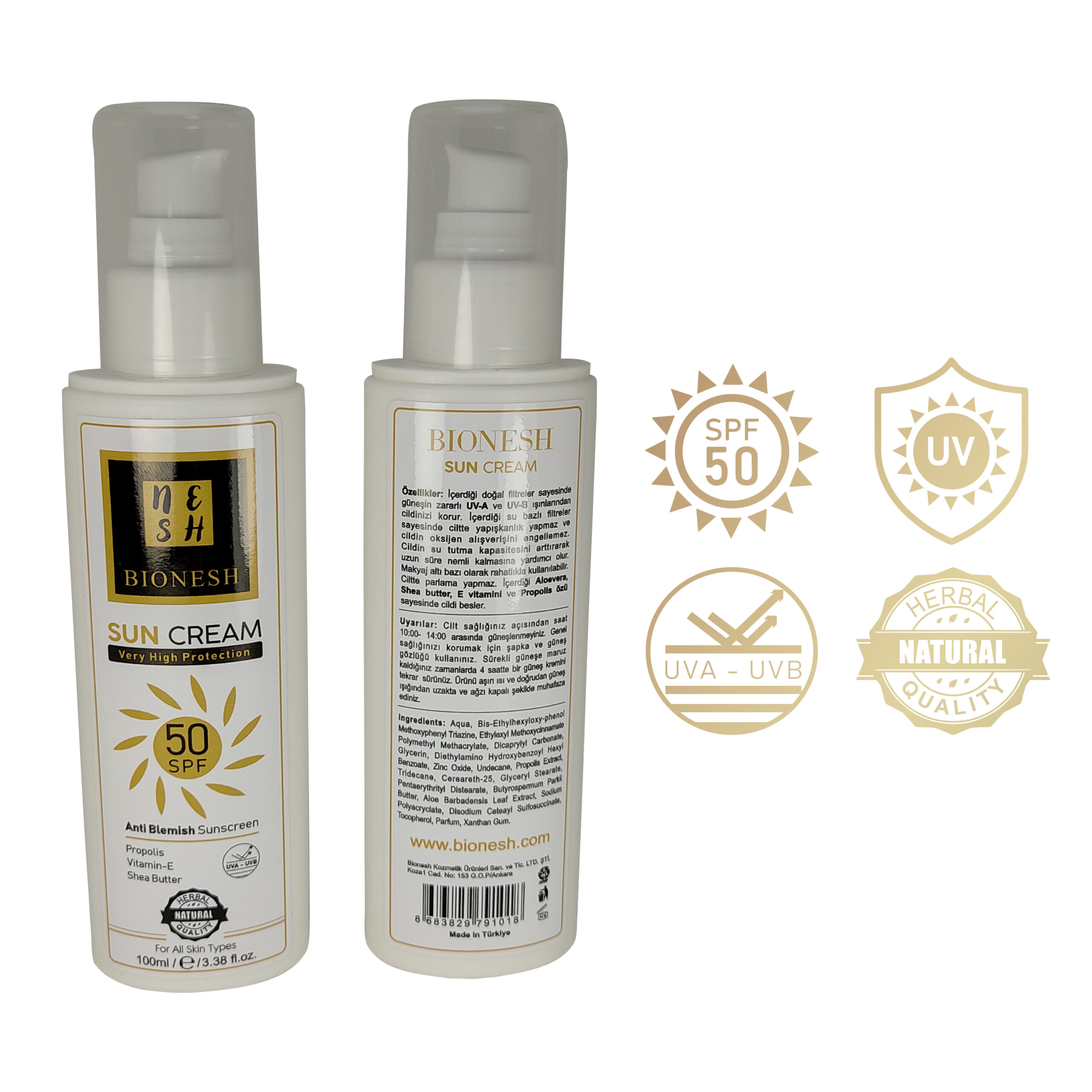 Sun Cream ( Leke Karşıtı Yüksek Korumalı Güneş Kremi )